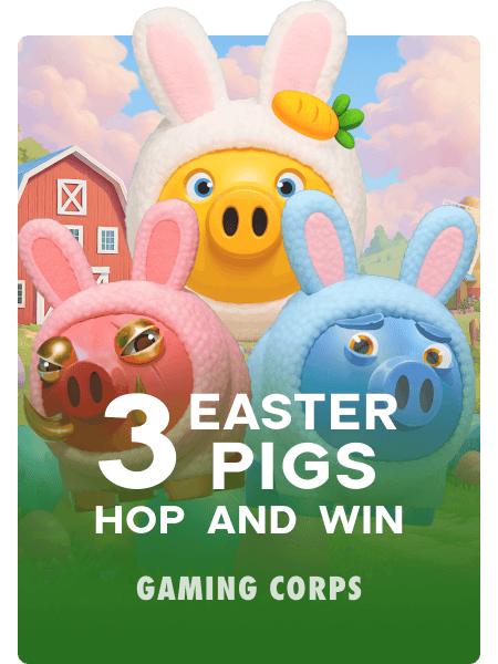 3 Easter Pigs - Hop & Win