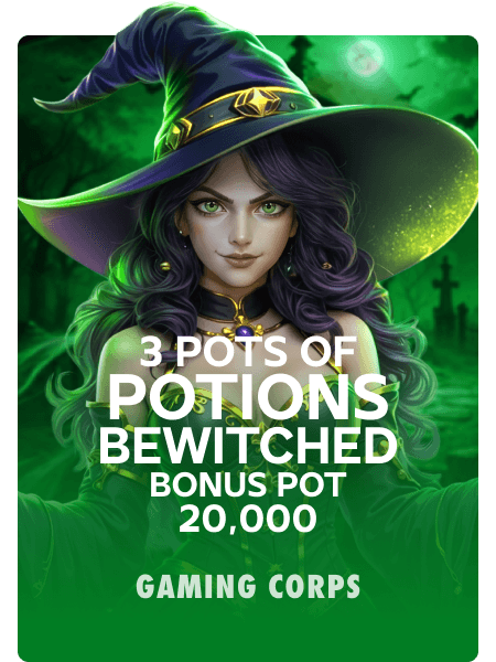 3 Pots of Potions Bewitched Bonus Pot 20,000